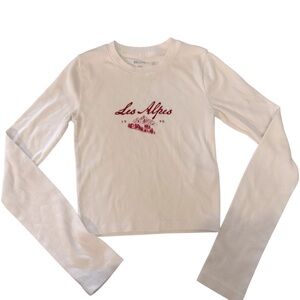 Hollister|Women’s White Ribbed Long Sleeve Lounge Top- Size XXS